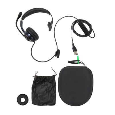 Gavigain Call Center Noise Cancelling Corded Headset,Professional Single Ear Telephone Headset,Noise Canceling Single Ear Customer Service Headset for Call Center Business Office(USB Port)