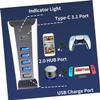 HOMSFOU USB Docking Station Port USB Hub Adapter for Game Consoles and Laptops Easy Plug Play for Fast Data Transfer view 3