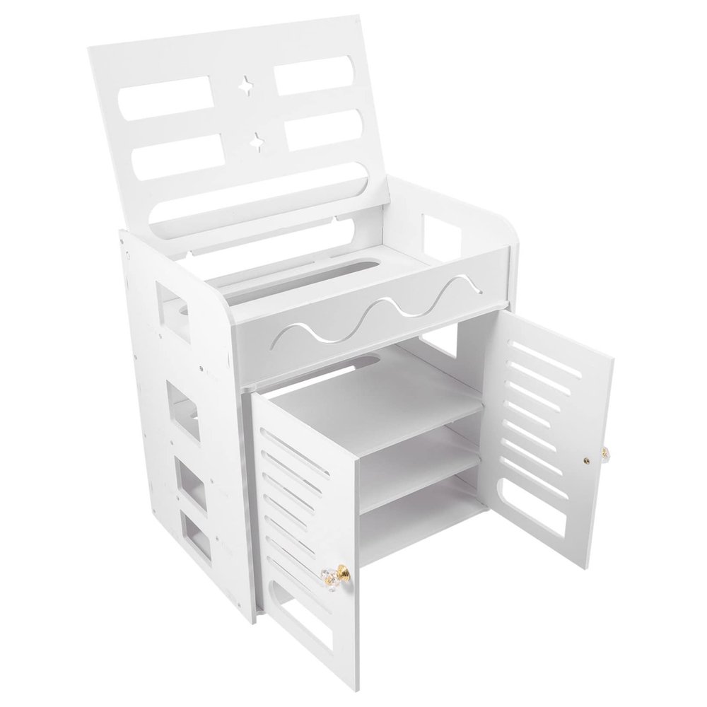 jojofuny Router Storage Box Practical and Creative Cable Container Heat-Resistant Wall Rack for Hiding Cables for Use