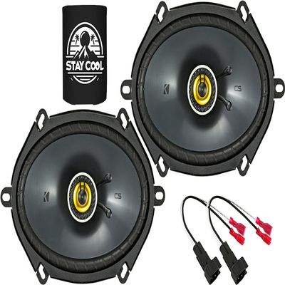 KICKER Speakers 6X8 inch for Ford F-650/F-750 2000-2019 Upgrade Kit - Pair of CS Series with Harness, Coaxial Car Audio Front Door Speaker CSC684, 46CSC684