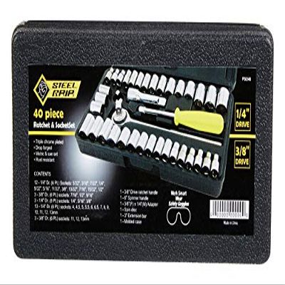 Ace Trading-Great Star Steel Grip Ratchet 40 Pieces 3/8" Drive 3/8" Female X 1/4" Male Chrome Plated