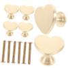 Gadpiparty 6pcs Heart Shaped Zinc Alloy Drawer Pulls Boy Girl Room Furniture Handles Charming Design for Cabinets and Dressers Durable and Easy to Grip view 1