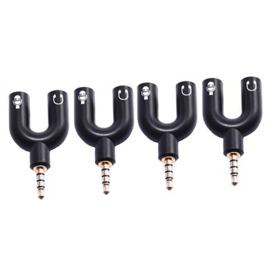 4pcs Cable Head Male to Female y Splitter Cable Head Audio Splitter for Phone Microphone Computer High Conductivity Portable Design
