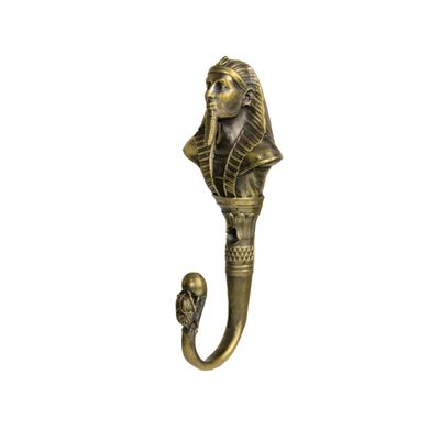 TUTURA LUTSS Pharaoh Decorative Hanging Brass Metal Wall Hook. Handmade. for Living Room Bathroom Badroom Kids Room. Rack Hangers. Home Interior Design. Egypt Style