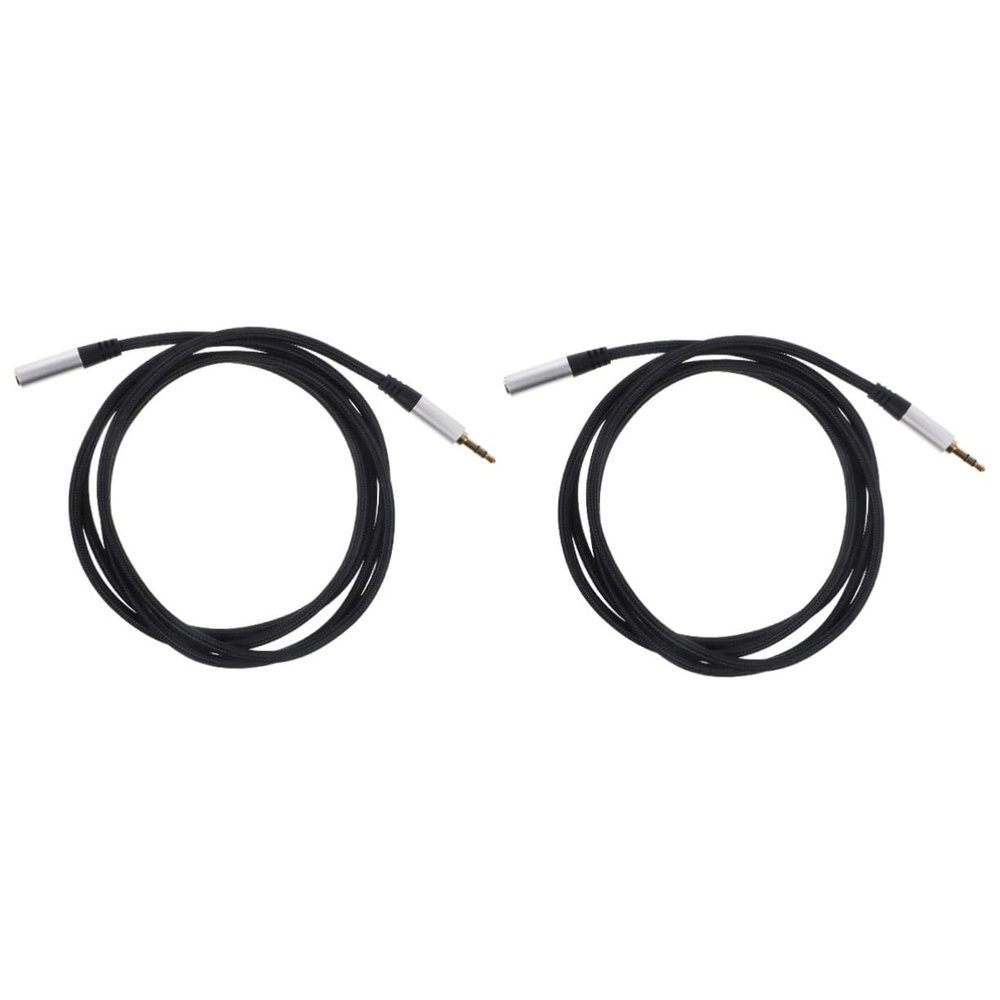 2pcs Audio Cable Extension Male to Female Aux Cord for Car Home Stereo