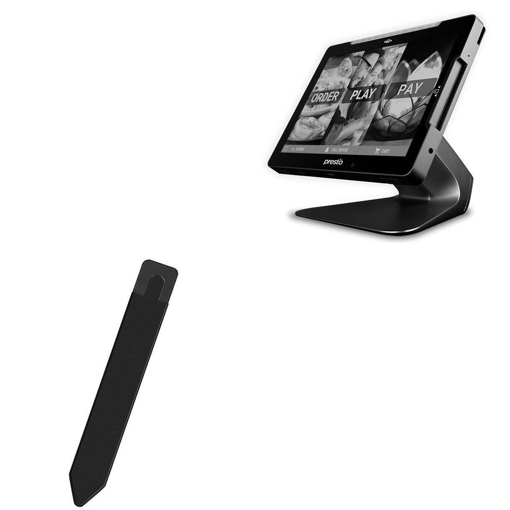 BoxWave Stylus Pouch Compatible with Presto Flex - Stylus PortaPouch, Pen Stylii Holder Carrier Portable Self-Adhesive - Jet Black