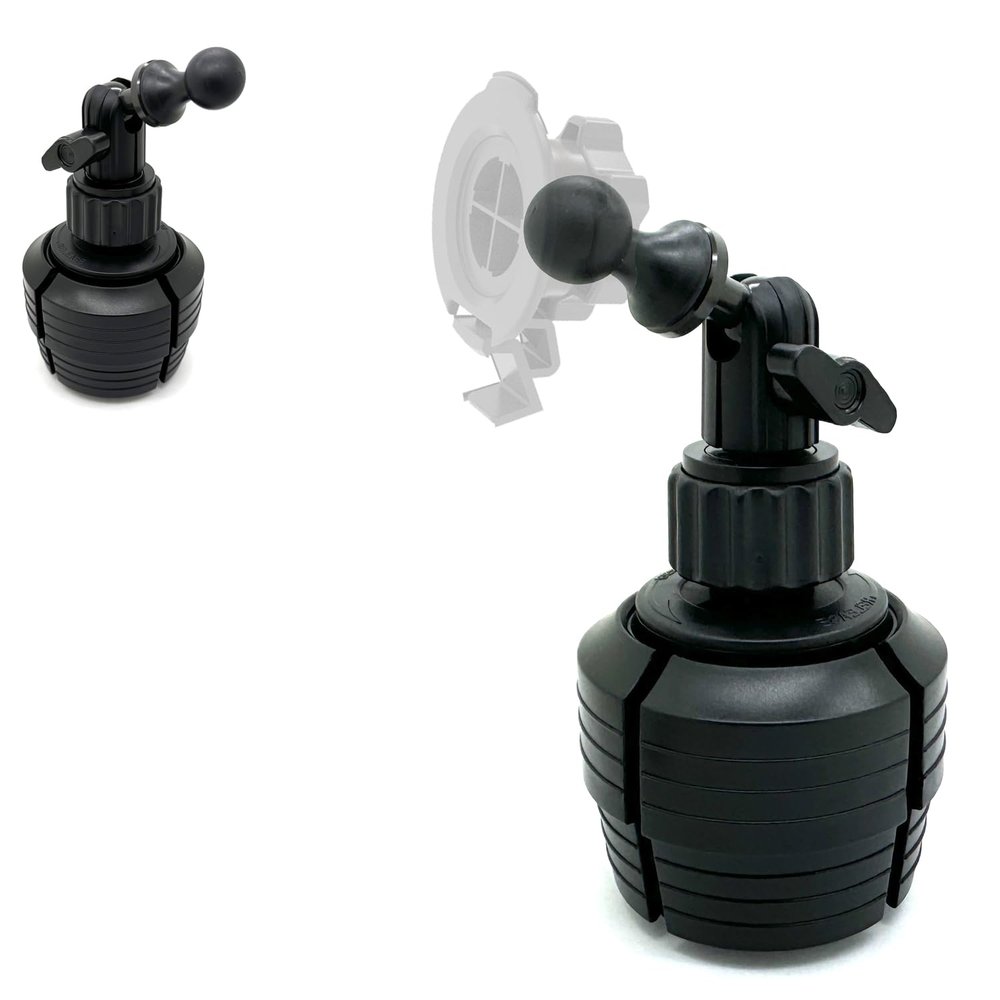 Heavy Duty 17mm & 22mm Ball Drinks Cup Holder Mount Compatible with Garmin Overlander dezl OTR 1000 1010 800 810 700 610 RV 1090 1095 890 895 DriveSmart 60 61 65 70 86 6"-10" GPS