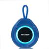 Sharp GX-BT190 Crystal Clear Series Portable Bluetooth Speaker | Waterproof IP67 Floats on Water | 15 Hour Playtime | 6 Mood Light Modes | True Wireless Pairing | Hands-Free Calling | Lanyard | Blue view 2