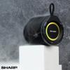 Sharp GX-BT190 Crystal Clear Series Portable Bluetooth Speaker | Waterproof IP67 Floats on Water | 15 Hour Playtime | 6 Mood Light Modes | True Wireless Pairing | Hands-Free Calling | Lanyard | Black view 2