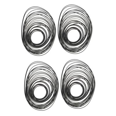 HOMSFOU 4packs Retro Case Cassette Recorder Belts Tape Machine Bands Cassette Tape Band Replacement