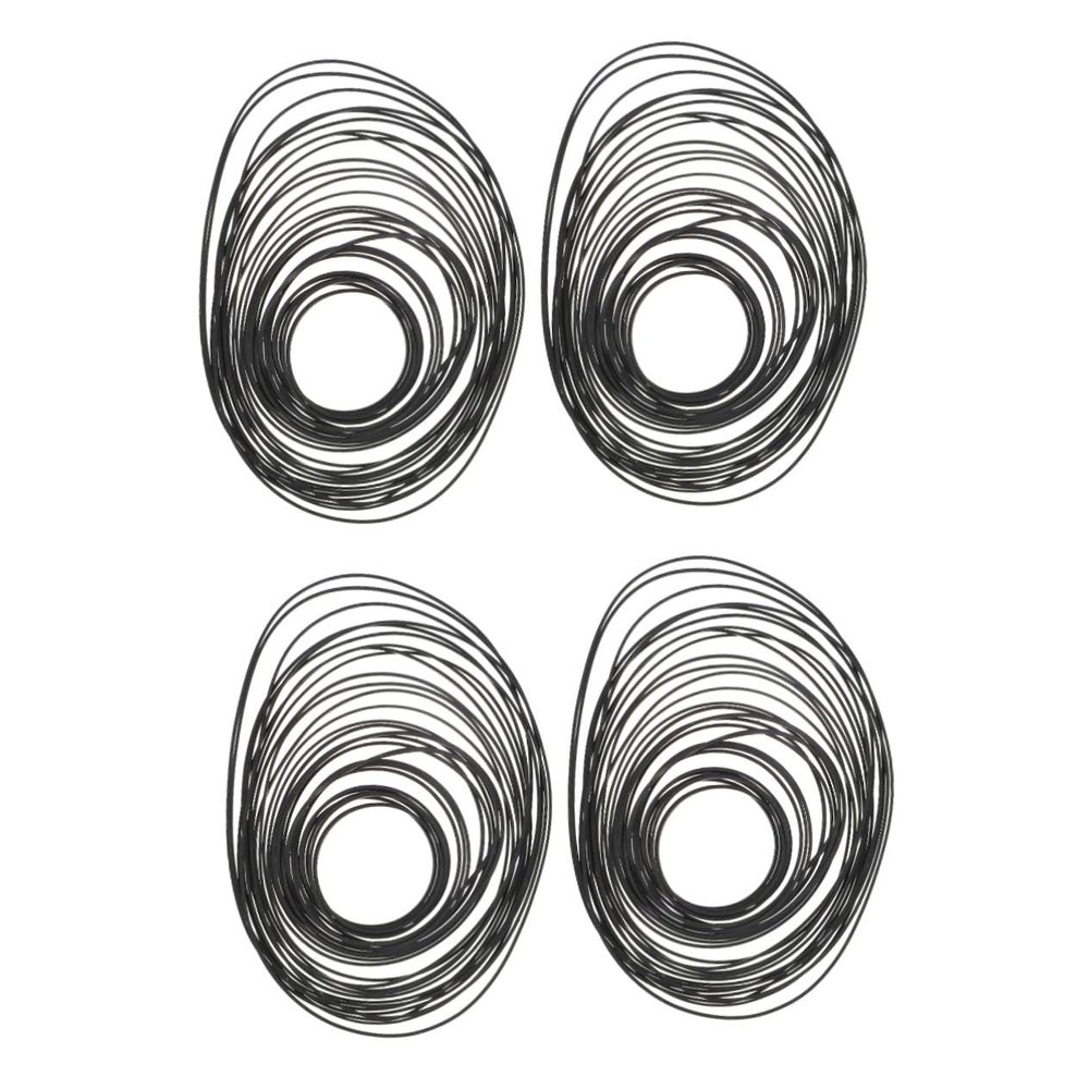 HOMSFOU 4packs Retro Case Cassette Recorder Belts Tape Machine Bands Cassette Tape Band Replacement