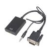 OSALADI 3pcs to Adapter with Audio Cable Converter for Pc Laptop Projector and Black Supports Xp at Connectors view 4