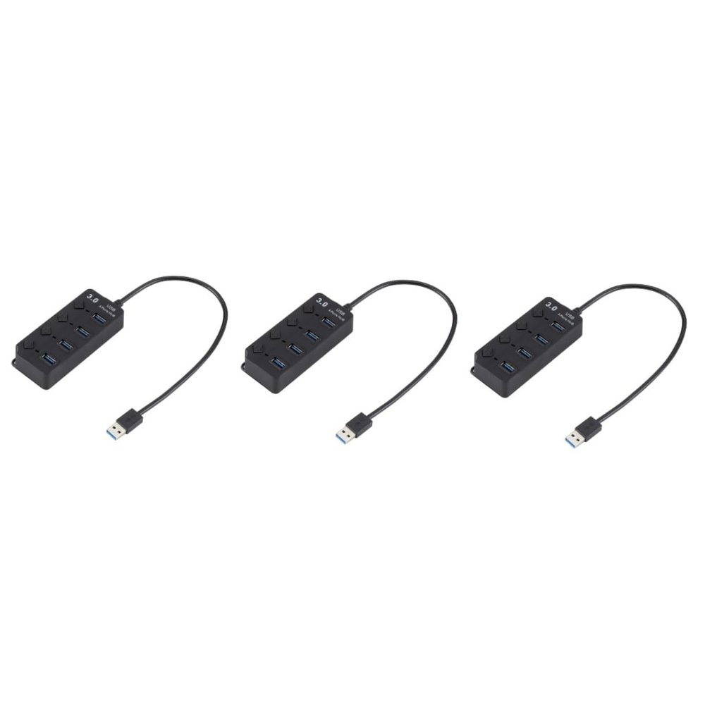 OSALADI 3pcs USB Hub Ports USB Hub Laptop Connector Overvoltage Overcurrent Leakage Protection