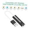 OSALADI 2pcs USB Sound Card Track for Computer Mic Earphone Support Play Volume Long- view 4