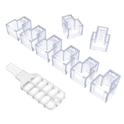 700PCS RJ45 Network Cable Lock with 35 Key,RJ45 Network Cable Lock Lockable Ethernet Cable,Super Category 5 Category 6 Category 7 Patchcord Lock for Convenient Office and Data Center (Transparent)