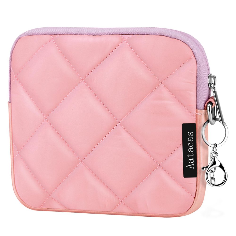 Aatacas Puffy Quilted Travel Cable Electronic Organizer for Accessories Laptop MacBook Power Adapter, Wireless Mouse, for iPhone Charger, Cellphone, Power Bank