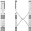 Laptop Stand, Height-Adjustable, Foldable, Portable, Ventilated, Fits Up to 15.6-Inch Laptops (Aluminium Alloy, Silver) Tabletop view 3
