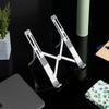 Laptop Stand, Height-Adjustable, Foldable, Portable, Ventilated, Fits Up to 15.6-Inch Laptops (Aluminium Alloy, Silver) Tabletop view 4