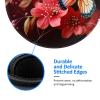 1 Mousepad with Non-Slip Rubber Base 8" Round Mouse-Mat with Stitched Edge Red Flower and Butterfly Gaming Mousepad for Wireless Mouses Computer Laptop Home Office Desk Pad view 4