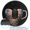 NONHAI 2 PCS Mousepad with Non-Slip Rubber Base 8"" Round Mouse-Mat with Stitched Edge Heart Cup Gaming Mousepad for Wireless Mouses Computer Laptop Home Office Desk Pad, Black view 3