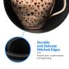 NONHAI 2 PCS Mousepad with Non-Slip Rubber Base 8"" Round Mouse-Mat with Stitched Edge Heart Cup Gaming Mousepad for Wireless Mouses Computer Laptop Home Office Desk Pad, Black view 4