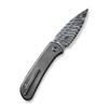 WE Knife WE22030F-DS1 Polished Gray Orange Peel Textured Titanium Handle view 2