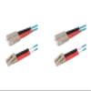 SpeedyFiberTX 2-Pack 70 Meter SC to LC Fiber Optic Patch Cable, Red and Black Boots, Corning ClearCurve Multimode OM4 50/125um Optical Fiber, Duplex Aqua Riser OFNR Cable Jacket view 1