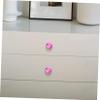 Vaguelly 4set Bubble Ball Drawer Knobs Silver Base Stylish Cabinet Pull Handles for Home Office Easy to Install Includes Screws Pink for Dressers and Cabinets view 4