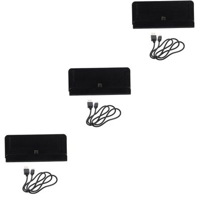 HOMSFOU 3pcs Charger Dock for Fast Charging Station Stand USB Type Stable Console Holder for Home and Travel Use