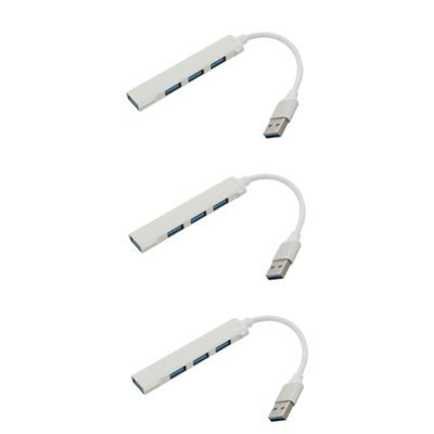 HOMSFOU 3pcs USB Hub for Laptop Aluminium Alloy USB Extension Data Hub Splitter Computer Adapter