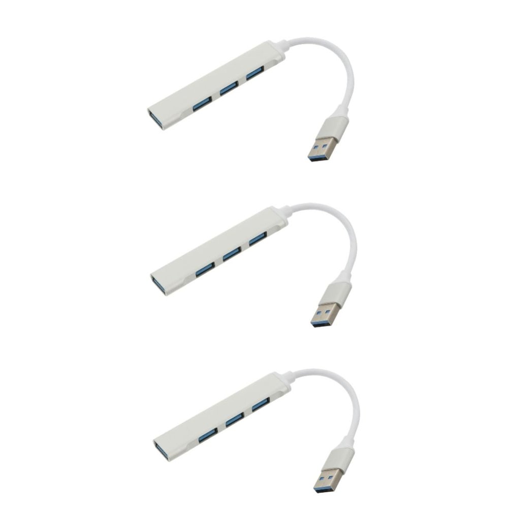 HOMSFOU 3pcs USB Hub for Laptop Aluminium Alloy USB Extension Data Hub Splitter Computer Adapter