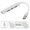 HOMSFOU 3pcs USB Hub for Laptop Aluminium Alloy USB Extension Data Hub Splitter Computer Adapter view 3