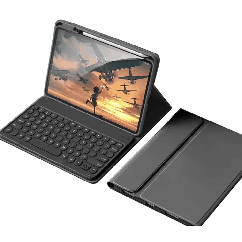 kaidisen Keyboard Case for iPad 10.2 inch iPad 9th 8th 7th Generation Case with Magnetic Detachable Keyboard, iPad Pro 10.5 / iPad Air 3rd Gen 10.5 inch Candy Color Round Key Keyboard Cover,Black