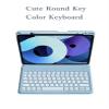 kaidisen Keyboard Case for iPad 10th Generation Case with Magnetic Detachable Keyboard, 2022 iPad 10 Candy Color Round Key Keyboard Cover,Pink view 2