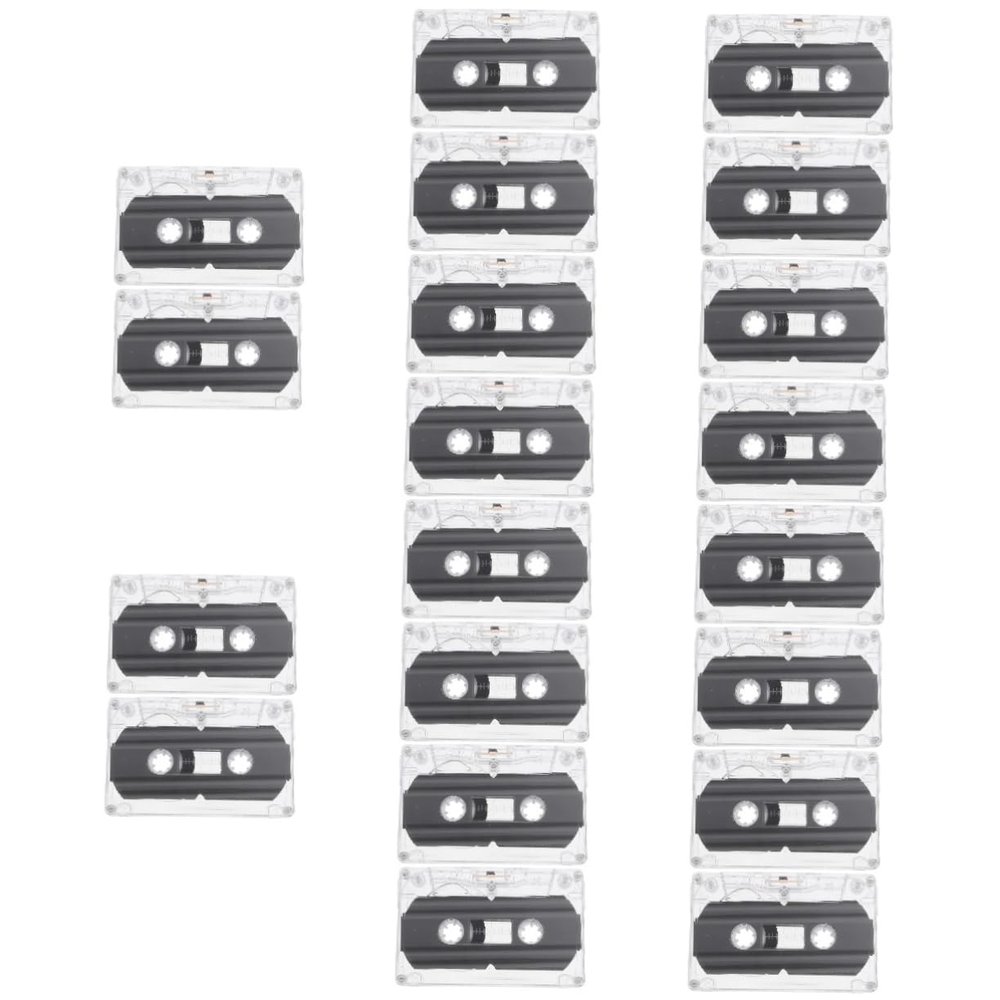 Mikikit 20 Pcs Audio Tape Blank Cassette Tape for Mixtape Cassette Tape Tapes for Recording 30 Minute Cassettes 30 Min Recording Time Tapes Standard Size Cassettes Low Noise Tape