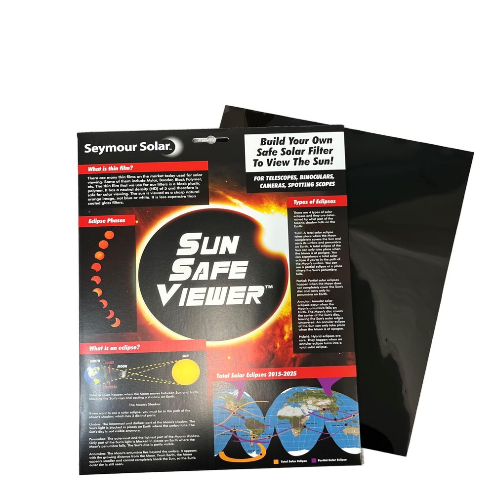 Hyperion Solar Film Sheets by Seymour Solar - ND5 Rating - Sun and Eclipse Photography or Viewing (3.5" x 5")