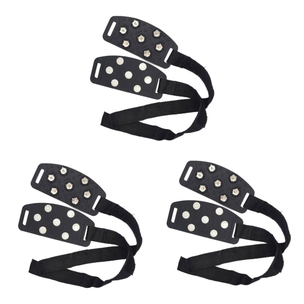 Kisangel 6pcs Outdoor Walking Shoes Cover for Ice Climbing Crampon Cleat Silicone Traction for Men Women