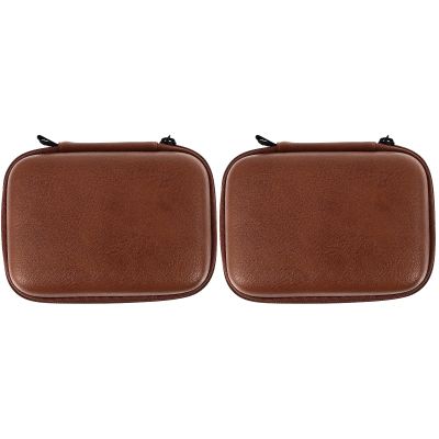 OSALADI 2Pcs Earbud Case Hard,Cable Headphones Small Hard Case,Storage Bag,Electronics Accessories Bag for Headphone,Earphone Carrying,Pu Leather
