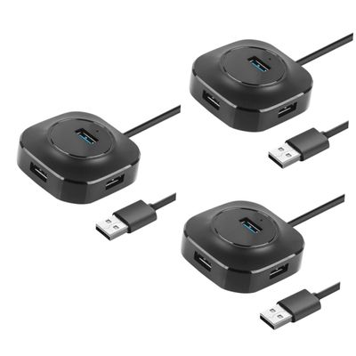 OSALADI 3pcs USB Hub Port High Data Transfer USB Hub for Laptop Phone and Tablet Compact Design for Expansion and Fast Connectivity