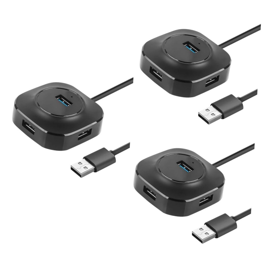 OSALADI 3pcs USB Hub Port High Data Transfer USB Hub for Laptop Phone and Tablet Compact Design for Expansion and Fast Connectivity