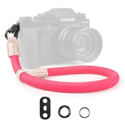 VOVMOEYA Rope Camera Wrist Strap for Sony Fujifilm Nikon Canon DSLR - Hand Strap - Pink