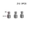 Quick Release Screw 3/8 to M6 1/4 Double Male Screw Adapter Ballhead Monopod Camera Conversion Screw for Light Stand Tripod (Size : Z12 3PCS) view 2