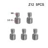 Quick Release Screw 3/8 to M6 1/4 Double Male Screw Adapter Ballhead Monopod Camera Conversion Screw for Light Stand Tripod (Size : Z12 5PCS) view 2