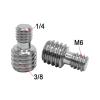 Quick Release Screw 3/8 to M6 1/4 Double Male Screw Adapter Ballhead Monopod Camera Conversion Screw for Light Stand Tripod (Size : Z12 5PCS) view 3