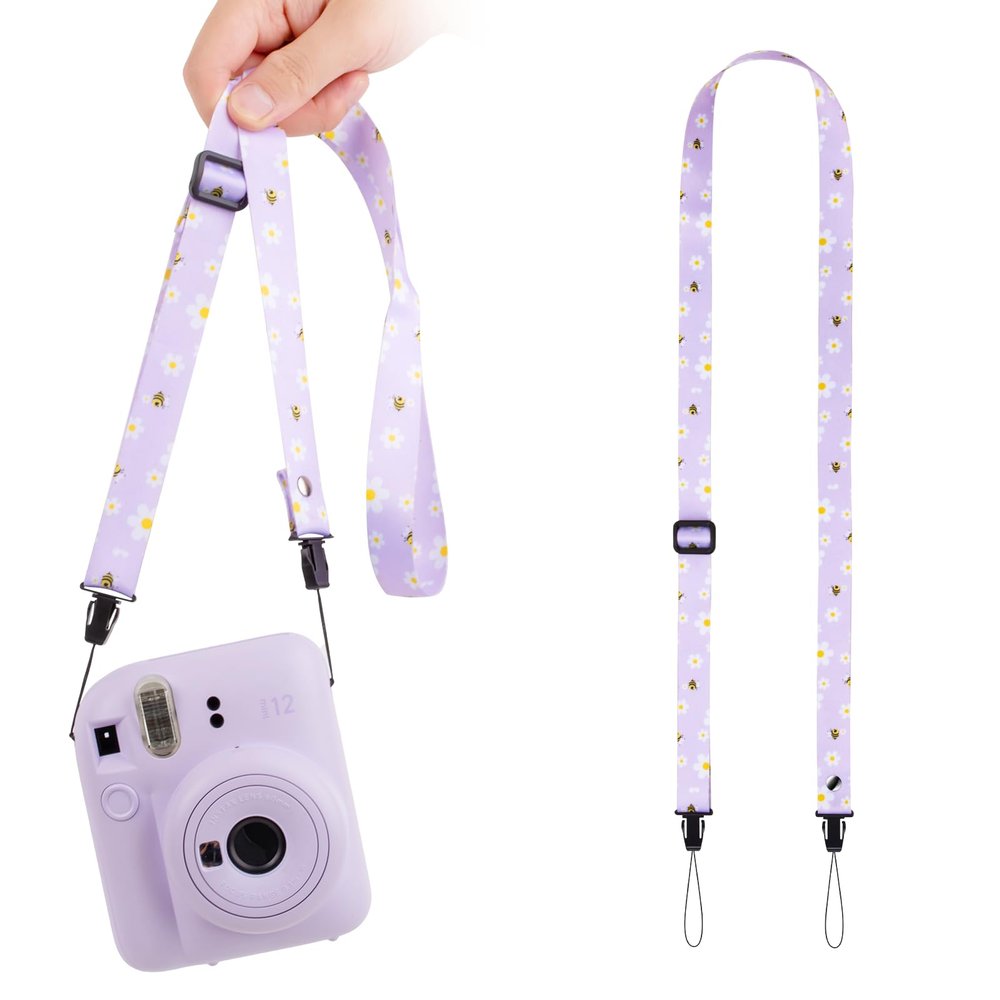 VOVMOEYA Camera Strap Kids,Camera Lanyard Neck Strap kids,iPad Strap for Kid,Children Camera Strap for Fujifilm mini Camera Kodak Smile + Smile plus(Purple)