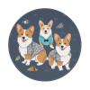 2 PCS Mousepad with Non-Slip Rubber Base 8" Round Mouse-Mat with Stitched Edge Wearing Clothes Corgi Dogs Gaming Mousepad for Wireless Mouses Computer Laptop Home Office Desk Pad view 1