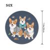 2 PCS Mousepad with Non-Slip Rubber Base 8" Round Mouse-Mat with Stitched Edge Wearing Clothes Corgi Dogs Gaming Mousepad for Wireless Mouses Computer Laptop Home Office Desk Pad view 2