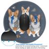 2 PCS Mousepad with Non-Slip Rubber Base 8" Round Mouse-Mat with Stitched Edge Wearing Clothes Corgi Dogs Gaming Mousepad for Wireless Mouses Computer Laptop Home Office Desk Pad view 3