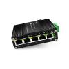Industrial Gigabit 5-Port 802.3at PoE Switch with 1 Uplink Port, 10Gbps Ethernet Switch Supporting DIN-Rail, PoE Booster Function view 1