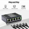 Industrial Gigabit 5-Port 802.3at PoE Switch with 1 Uplink Port, 10Gbps Ethernet Switch Supporting DIN-Rail, PoE Booster Function view 4